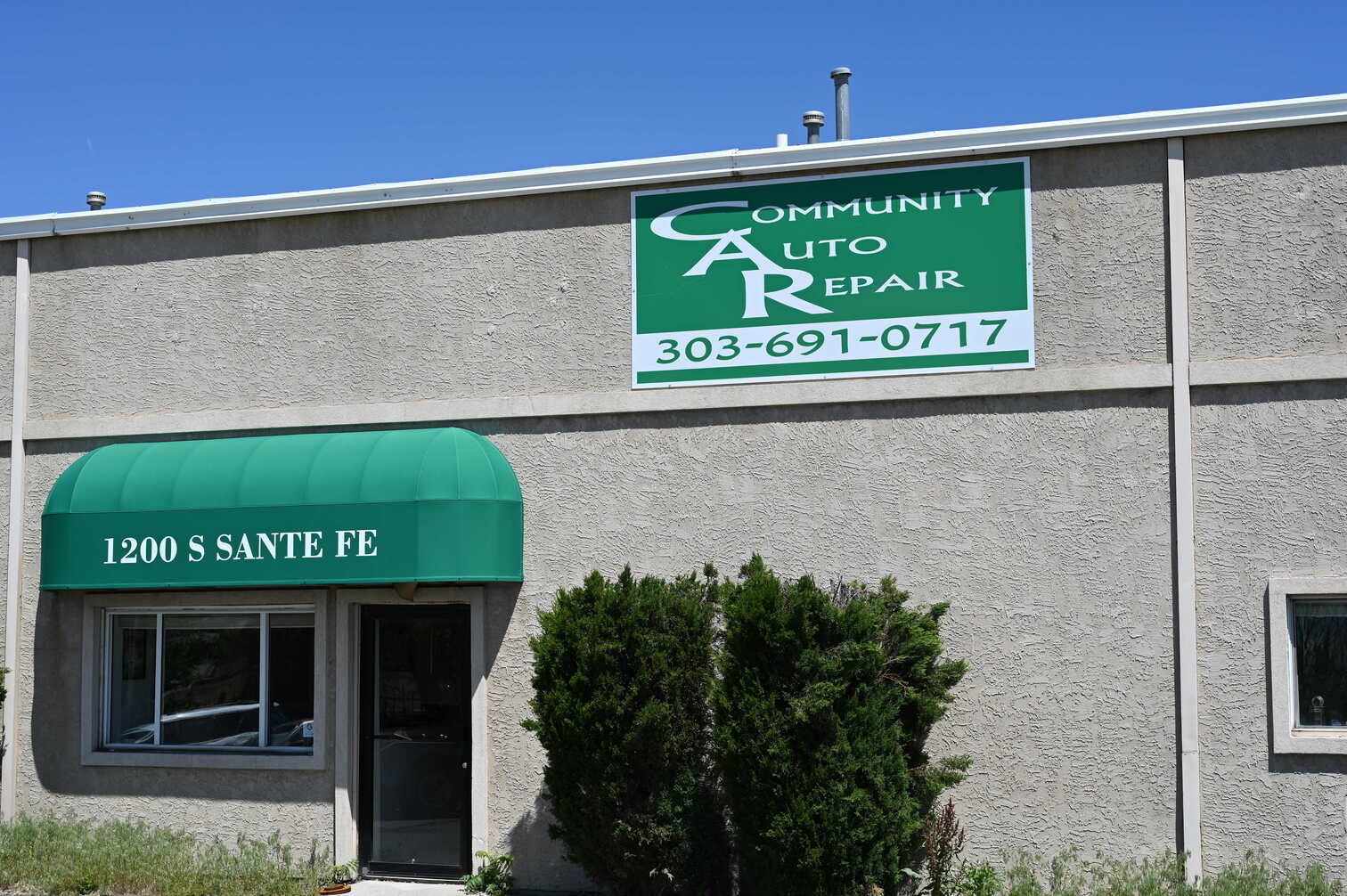 Community Auto Repair storefront at 1200 South Santa Fe Drive
